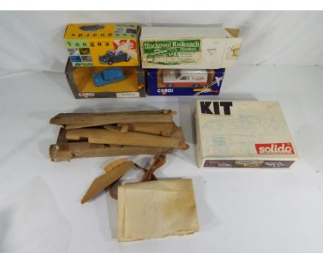 Lot to include a Solido 1:43 scale metal model kit of Ford Capri contained in original box, a small quantity of boxed diecast