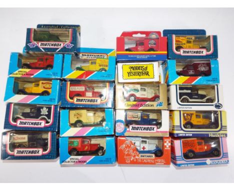 Matchbox - nineteen diecast vehicles all Ford Model A vans in original window boxes in nm to m condition with vg boxes with s