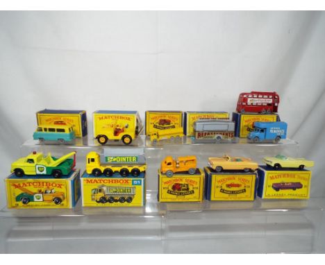 Matchbox - eleven diecast vehicles, ten in original vg boxes comprising No 11, 13, 28, 39 x 2, 51, 56, 70, 72 and 74, models 