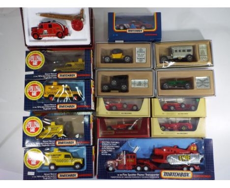 Matchbox and Corgi - Fifteen diecast vehicles in original boxes includes some Matchbox K-144 Land Rovers in Frankfurt livery 