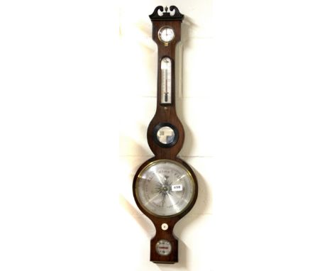 An early 19th century mercury barometer, H. 95cm.