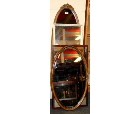 Four vintage mirrors.
