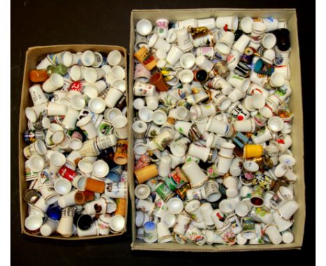 An extensive collection of ceramic and other thimbles.