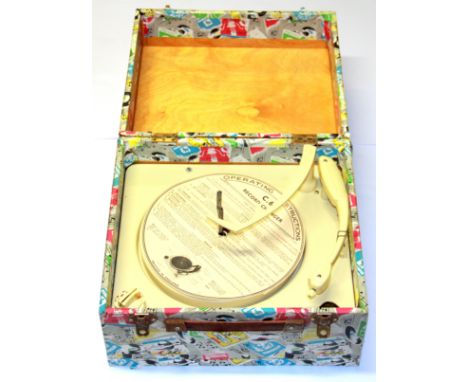 A vintage wooden cased Collard record turn table.