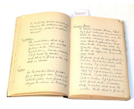 Leeds Sanitation, A manuscript account of the construction specifications for the Leeds Sewerage Scheme, Leeds Waterworks and