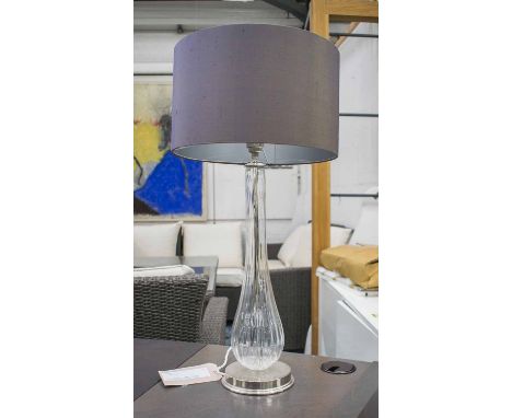 BELLA FIGURA CONTE TABLE LAMP, Murano glass on nickel plated base, with shade, 70cm H.
