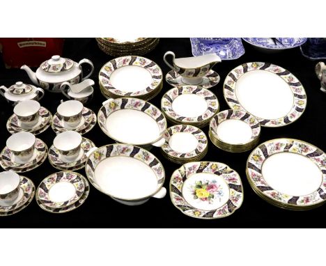 Large quantity of Spode Cabinet Collection Kingswood pattern dinner and teaware (56). Not available for in-house P&amp;P 