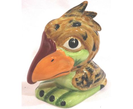 Lorna Bailey bird, Wally The Wader, H: 10 cm. No cracks, chips or visible restoration. P&amp;P Group 1 (£14+VAT for the first