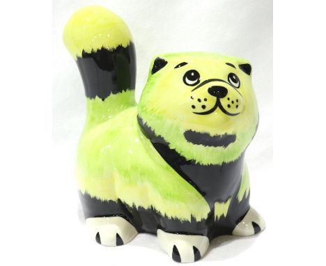 Lorna Bailey cat, Fluffy, H: 13 cm. No cracks, chips or visible restoration. P&amp;P Group 1 (£14+VAT for the first lot and £