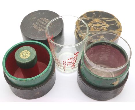 Victorian medicine glass measuring beakers. P&amp;P Group 1 (£14+VAT for the first lot and £1+VAT for subsequent lots) 
