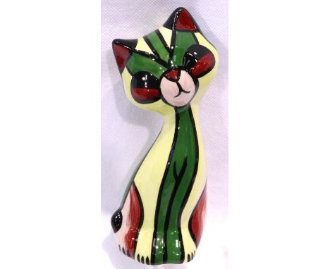 Lorna Bailey cat, Miss Prim, H: 15 cm. No cracks, chips or visible restoration. P&amp;P Group 1 (£14+VAT for the first lot an