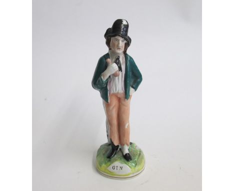 A Victorian Staffordshire Double sided Figure of Gin and WaterDate: Late 19th centurySize: 22cm highCondition: Gin right arm 