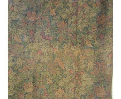 Arts &amp; Crafts tapestry hanging, tones of russet and green, leaf pattern. 170cm x 125cm approx