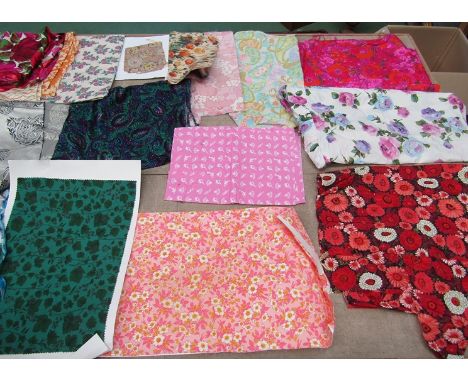A quantity of 1940's, 50's, and 60's fashion textiles