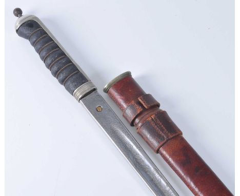 A British 1895 pattern Infantry Officers sword, the 82.5cm blade etched with a crowned shield amidst foliage naming Cecil Con