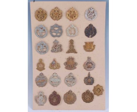 A collection of cap badges to include Army Air Corps, Glider Pilot Regiment, Tank Corps, Royal Armoured Corps, Royal Engineer