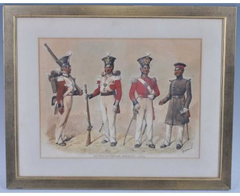 Richard Simkin, (1840-1926), 50th, The Queens Own Regiment, 1840, pencil and watercolour, signed lower right, 27 x 36.5cmGene