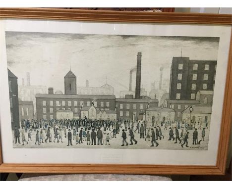 Print, Outside The Mill, L.S. Lowry - 24 inches by 16