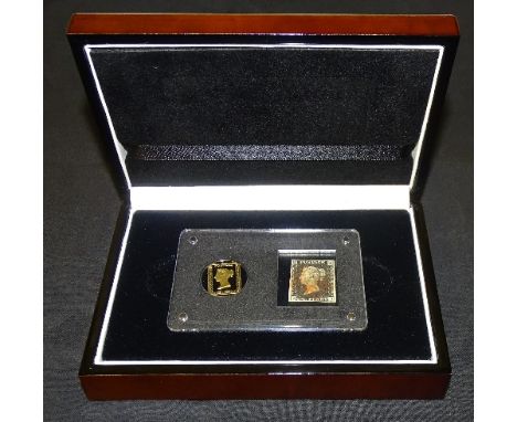 A Penny Black 175th Anniversary 1/4 oz pure gold coin from the London Mint Office, issuing country Gibraltar, comprising of 2