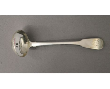 A small Georgian Scottish silver ladle. 13.5 cm long. 26.9 grammes.