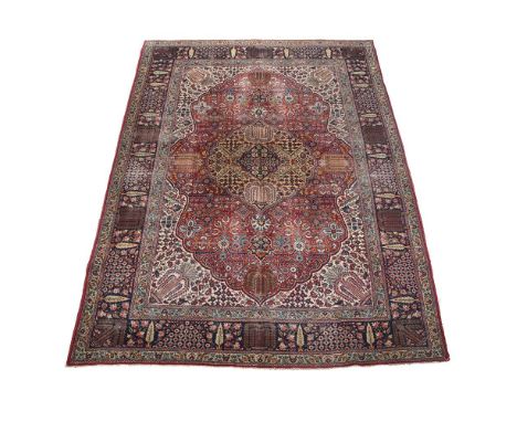 A JOSHAGAN CARPET approximately 361 x 259cm  Condition Report:  Overall with signs of age and use in a domestic setting inclu