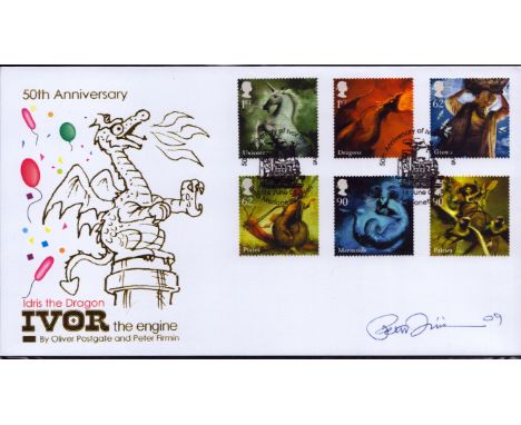 Clangers Peter Firmin signed 50th ann Ivor The Engine Magical Worlds official 2009 Internetstamps FDC. Peter Arthur Firmin wa