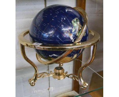 Inlaid globe on stand