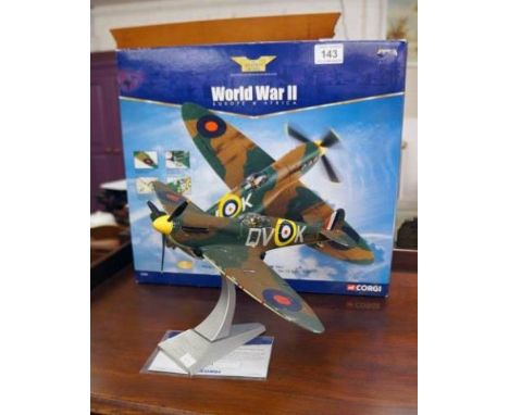 Metal model spitfire with original box by Corgi