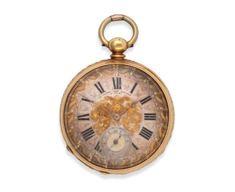 An 18 Carat Gold Open Faced Pocket Watch, signed Chs Victor Guye Fleurier, circa 1880, lever movement signed and numbered 195