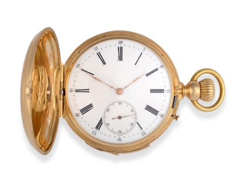An 18 Carat Gold Quarter Repeater Full Hunter Keyless Pocket Watch, signed Pateck &amp; Cie, Geneve, circa 1880, lever moveme