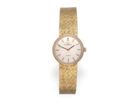A Lady's 18 Carat Gold Automatic Wristwatch, signed Eterna Matic, model: Sahida, circa 1968, lever movement signed, silvered 