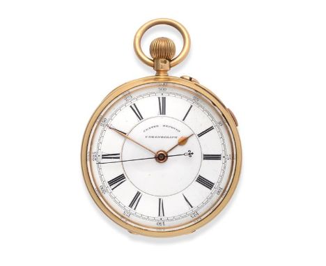 An 18 Carat Gold Chronograph Keyless Pocket Watch, signed Samuel Ernest, Haythorne, York, 1893, lever movement signed and num