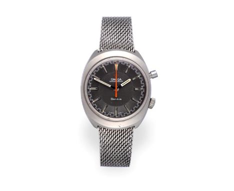 A Stainless Steel Chronograph Wristwatch, signed Omega, Geneve, model: Chronostop, ref: 145.009, 1968, (calibre 865) lever mo
