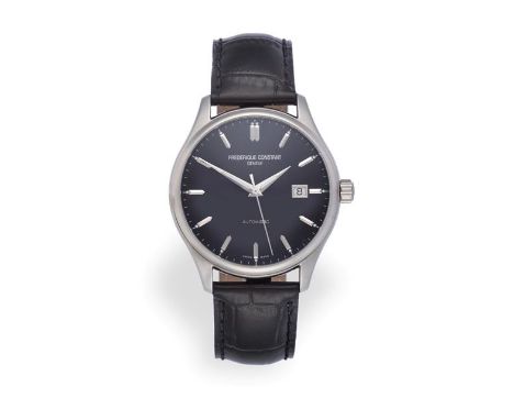 A Stainless Steel Automatic Calendar Centre Seconds Wristwatch, signed Frederique Constant, Geneve, ref: FC-303X5B3/4/5/6, ci