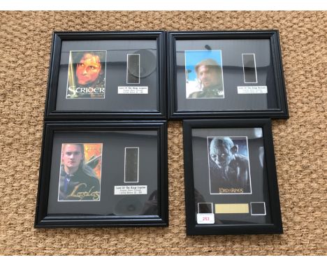 A Lord of the Rings Aragon 35mm film cell presentation, framed and mounted under glass, certified by Excalibur, 19.5 x 24.5 c