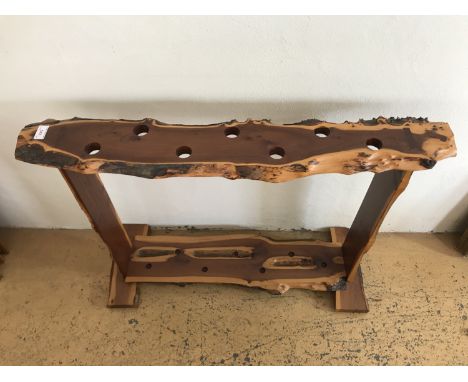 A quality hand-crafted burr-wood stick stand