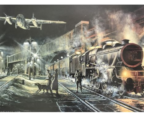 A special edition Night Crossing signed print by Robert Bailey, framed and mounted, 50 x 73 cm