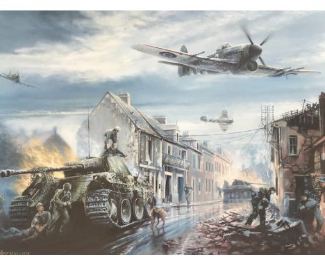 A special collectors' edition Typhoon Fury signed print by Robert Bailey, framed and mounted, 56 x 76 cm
