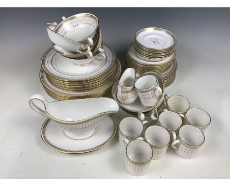 A large quantity of Spode Queen's Gate pattern dinner ware, for eight place settings, 57 items