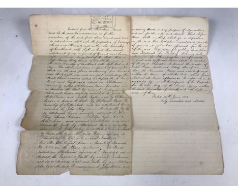 An early 19th Century manuscript record of enclosure of land at Crosthwaite, dated 1815