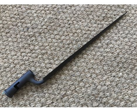 An 18th Century Brown Bess / Land Pattern socket bayonet, the blade bearing Ordnance view mark and manufacturer's name Gill
