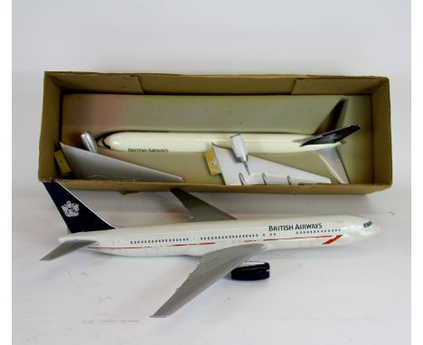 AVIATION INTEREST: Three scale model Boeing 767-300 aircraft, each in Original British Airways livery, 54cm long, limited edi