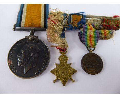 A Great War Medal,  Gunner  L-44612 R. Hitchan R.A., together with miniature Victory and 1914 Star. (2)