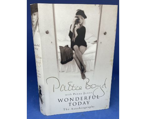 Patti Boyd signed, Wonderful Today an autobiography, first edition 2007.  Good condition. All autographs come with a Certific