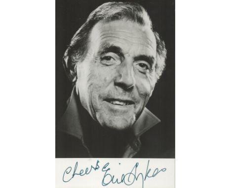 Eric Sykes signed vintage postcard 6x4 black and white photo. Good condition. All autographs come with a Certificate of Authe