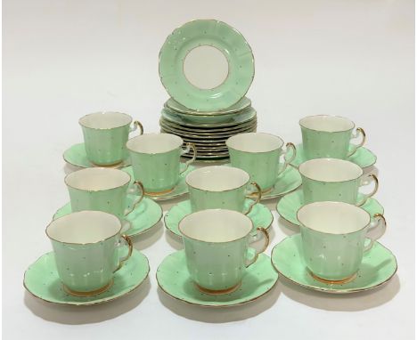 An Imperial Crown China thirty four part tea set, comprising of 10 tea cups, 12 side plates and 12 saucers. Decorated with a 