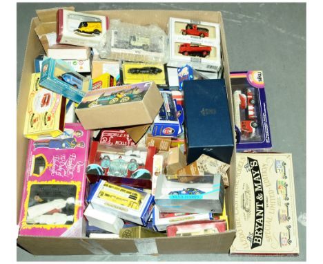 Lledo, Minichamps, Budgie &amp; Others Large Group Of Vehicles. To Lledo "Bryant &amp; May's" 4x Piece Van Set, Minichamps 94