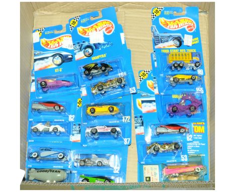 Hot Wheels (Mattel) a boxed 1990 related group to include 9518 37 Hot Bird, 0454 172 Mazda MX-5 Miata, 3852 53 Zombot, 0444 1