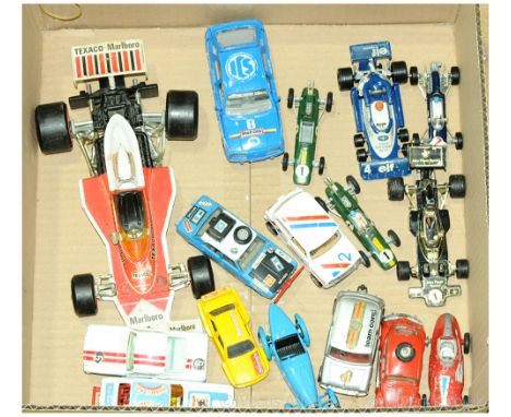 Corgi a unboxed Racing Car group to include McLaren M23B F1, Ford Mustang Fastback 2+2, Lotus Climax Formula 1 plus others si