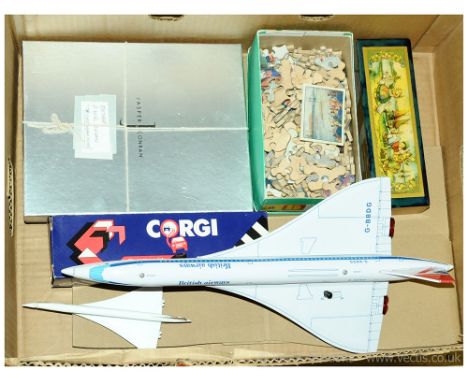 A mixed group to include 2x Concorde's, 3x Jigsaws &amp; 1x Corgi Scammell Truck. Conditions generally Good to Mint. (6)
